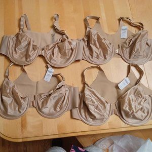 4 SOMA bras 1 FREE  size 42C VANISHING 360 soft tan bras